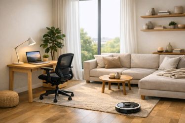 Cómo crear una zona de teletrabajo cómoda y eficiente en el salón (con ayuda del hogar inteligente)